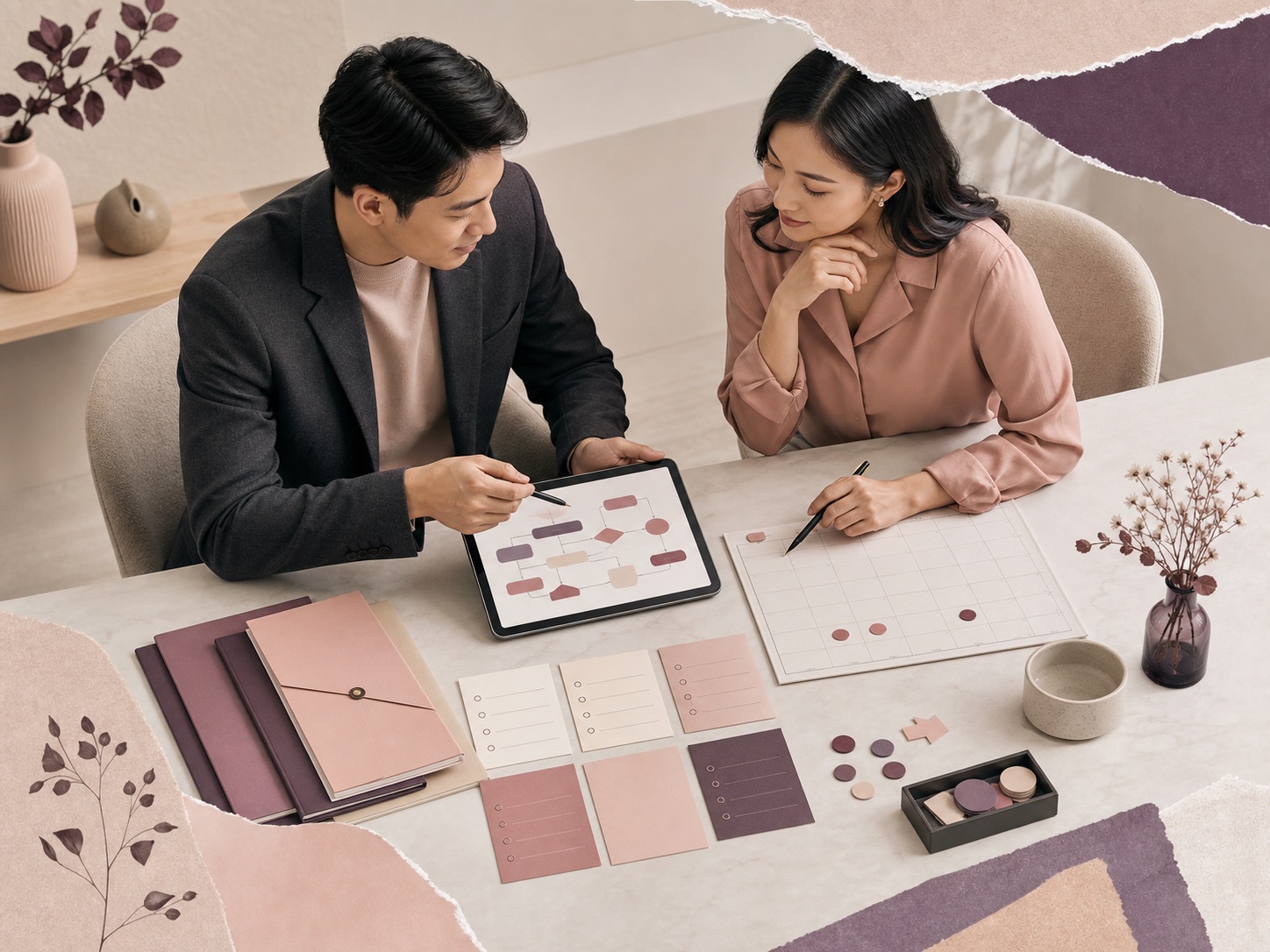 Agents planning an organized business workflow